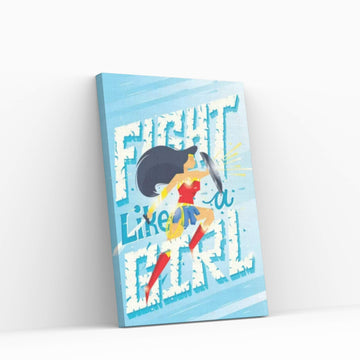 Fight Like A Girl Canvas Wall Art - Y Canvas