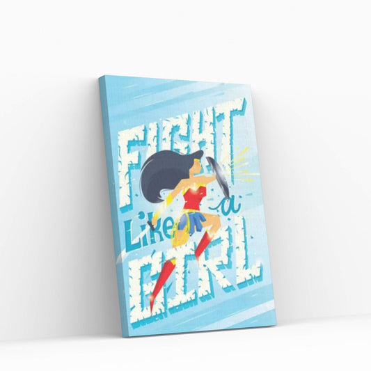 Fight Like A Girl Canvas Wall Art - Y Canvas