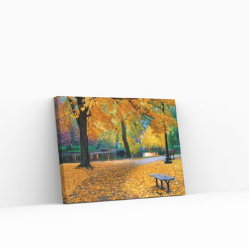 Autumn Landscape Canvas Wall Art Decor, Autumn Landscape Art Canvas, Forest Landscape Canvas Art - Y Canvas