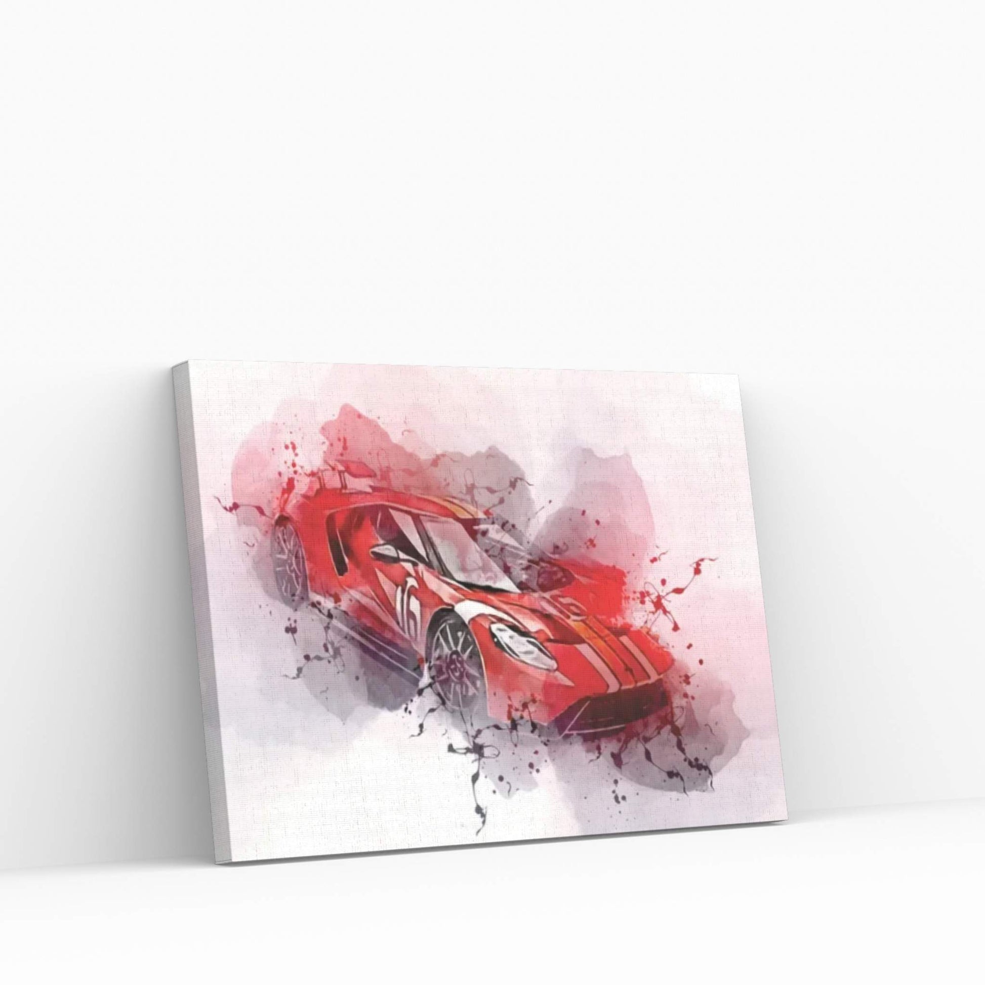 2022 Ford Gt Alan Mann Heritage Edition Exterior Red Canvas Wall Art - Y Canvas