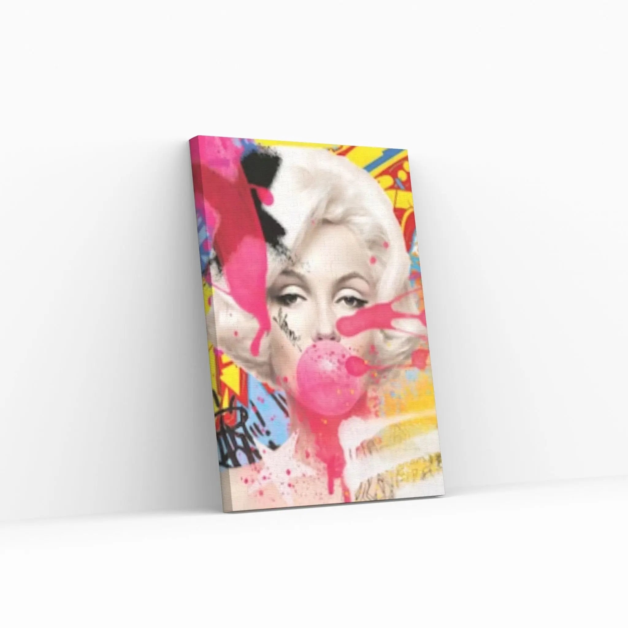 Marilyn Monroe Wall Art Canvas / Monroe Pink Bubble Gum Art Poster Canvas Wall Art Printed Picture Wall Art Decoration - Y Canvas