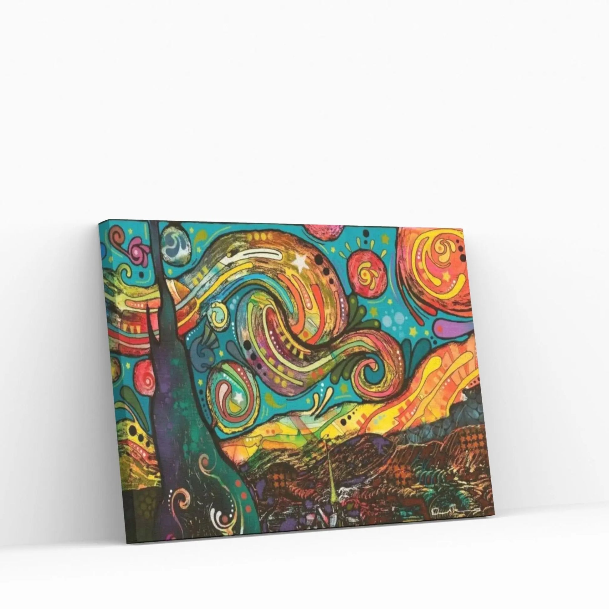 Starry Night Canvas Wall Art - Y Canvas