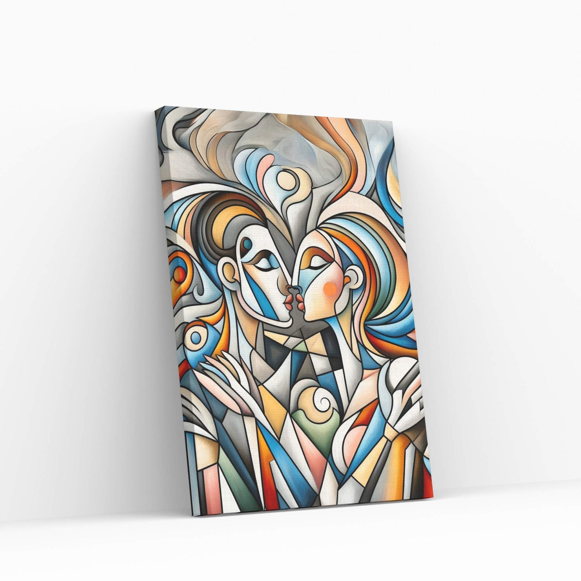 Love Couple Picasso Style Canvas Wall Art - Y Canvas