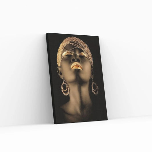 Black woman Canvas wall art,Black art, Black girl print, African woman painting, Girl Afro American Poster - Y Canvas