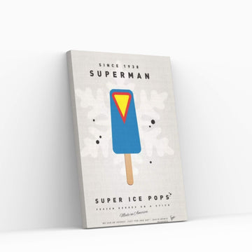 Superhero Ice Pop Superman Canvas Wall Art - Y Canvas