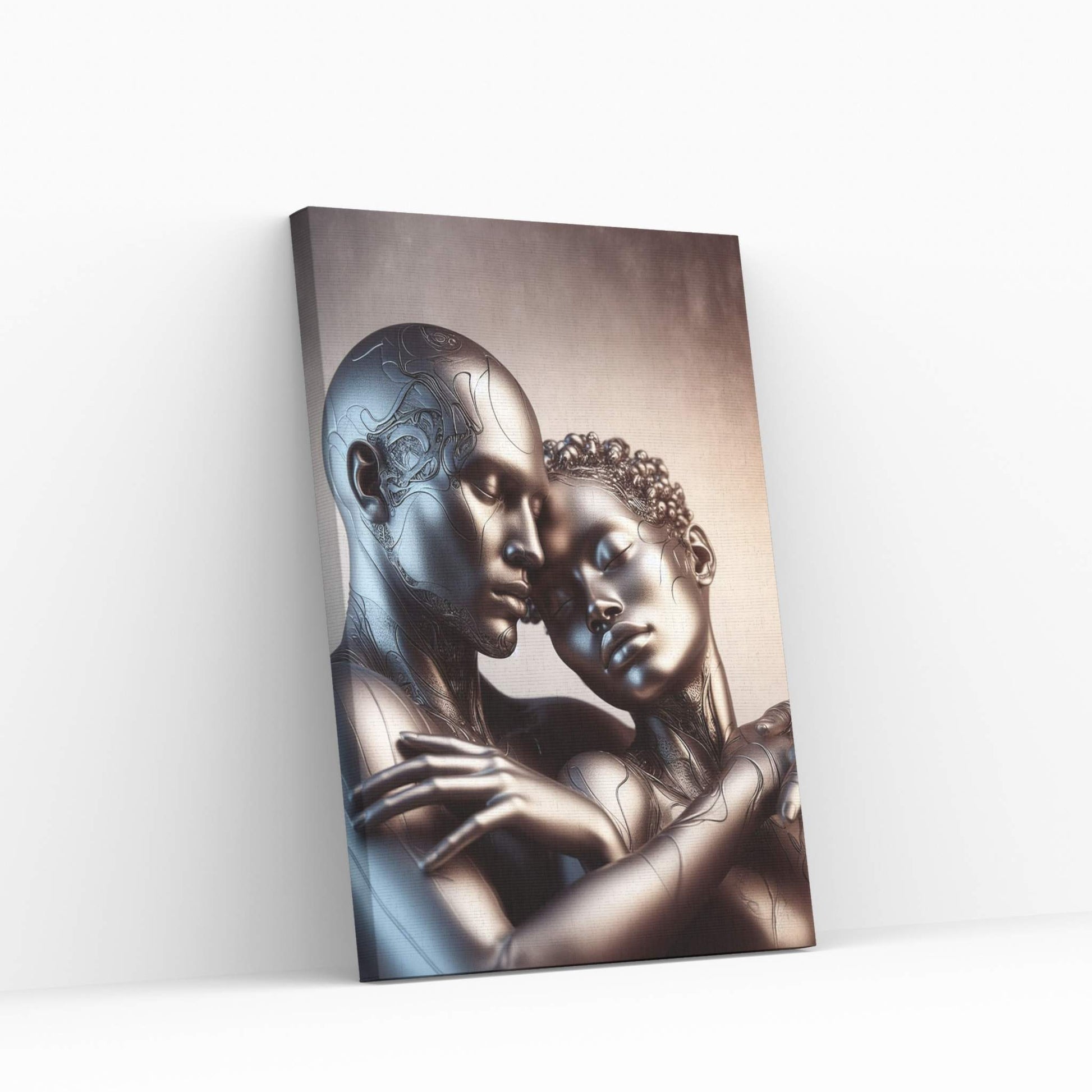 Metalic Love Couple Canvas Wall Art - Y Canvas