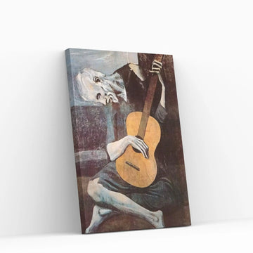 The Old Guitarist Canvas Wall Art - Y Canvas