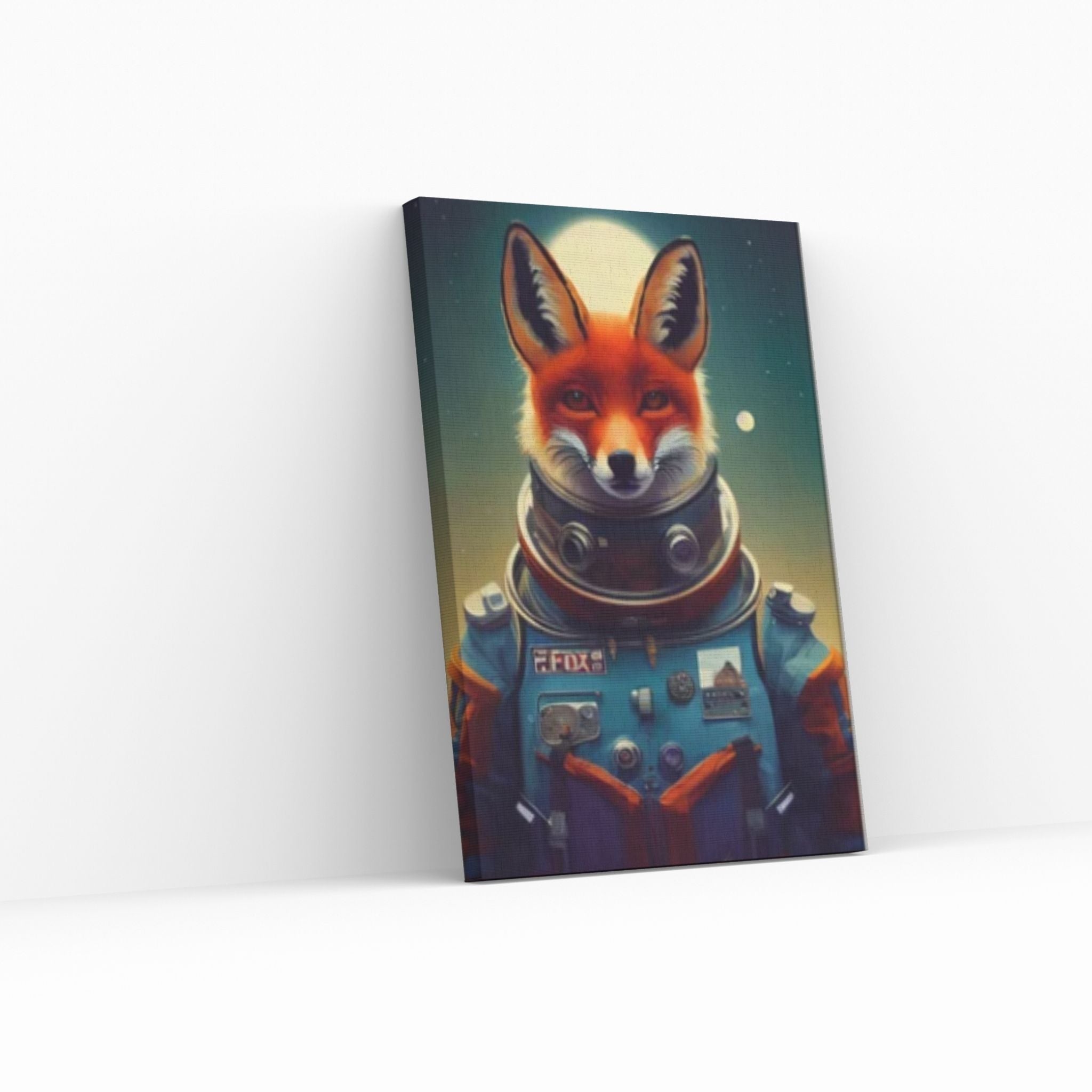 Abstract Anime Animal Fox Wall Art, Creative Animal Modeling Wall Art - Y Canvas