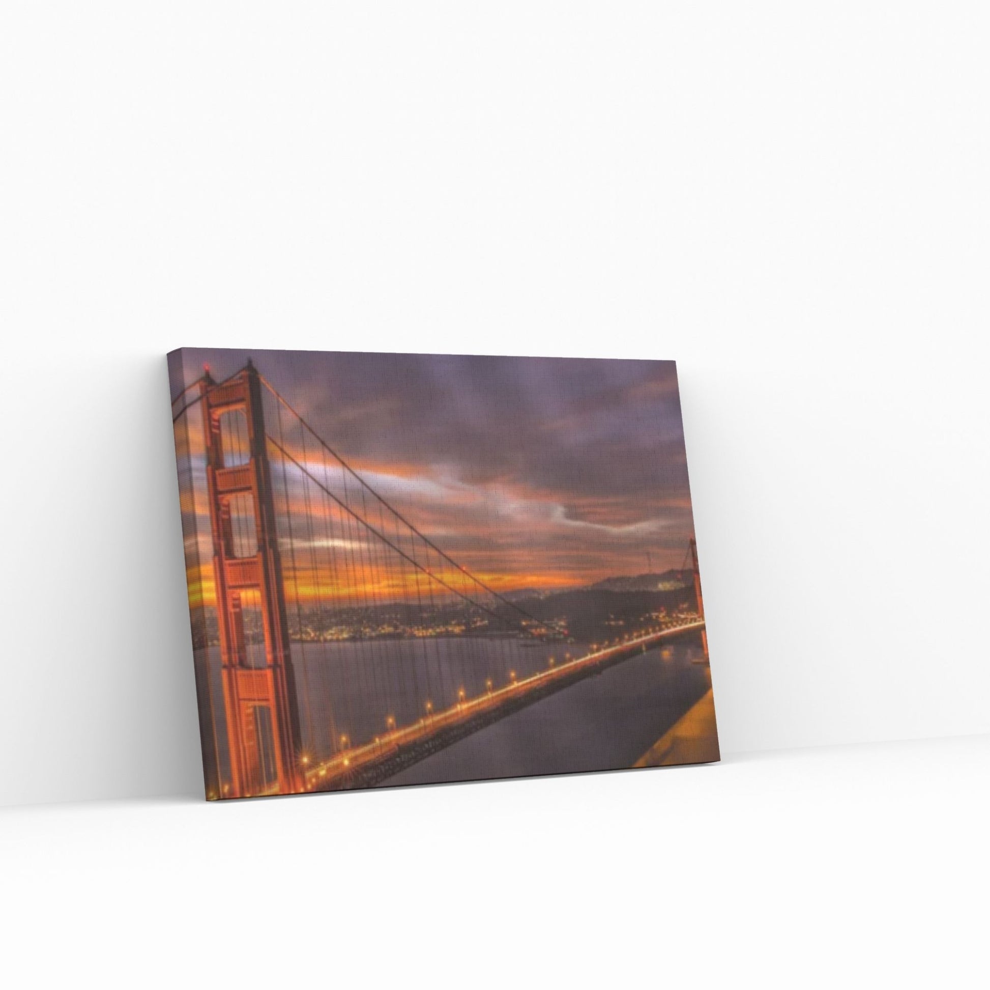 San Francisco Panoramic Canvas Print, San Francisco Canvas Wall Art, Golden Gate Bridge Canvas Art - Y Canvas