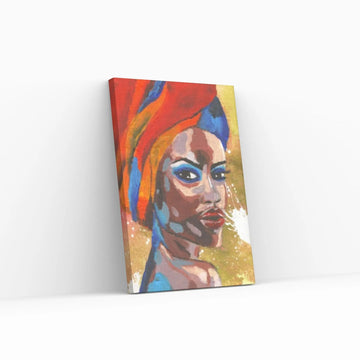 Black American Afro African Woman Indian Oil Painting on Canvas Posters and Prints Scandinavian Wall Art - Y Canvas