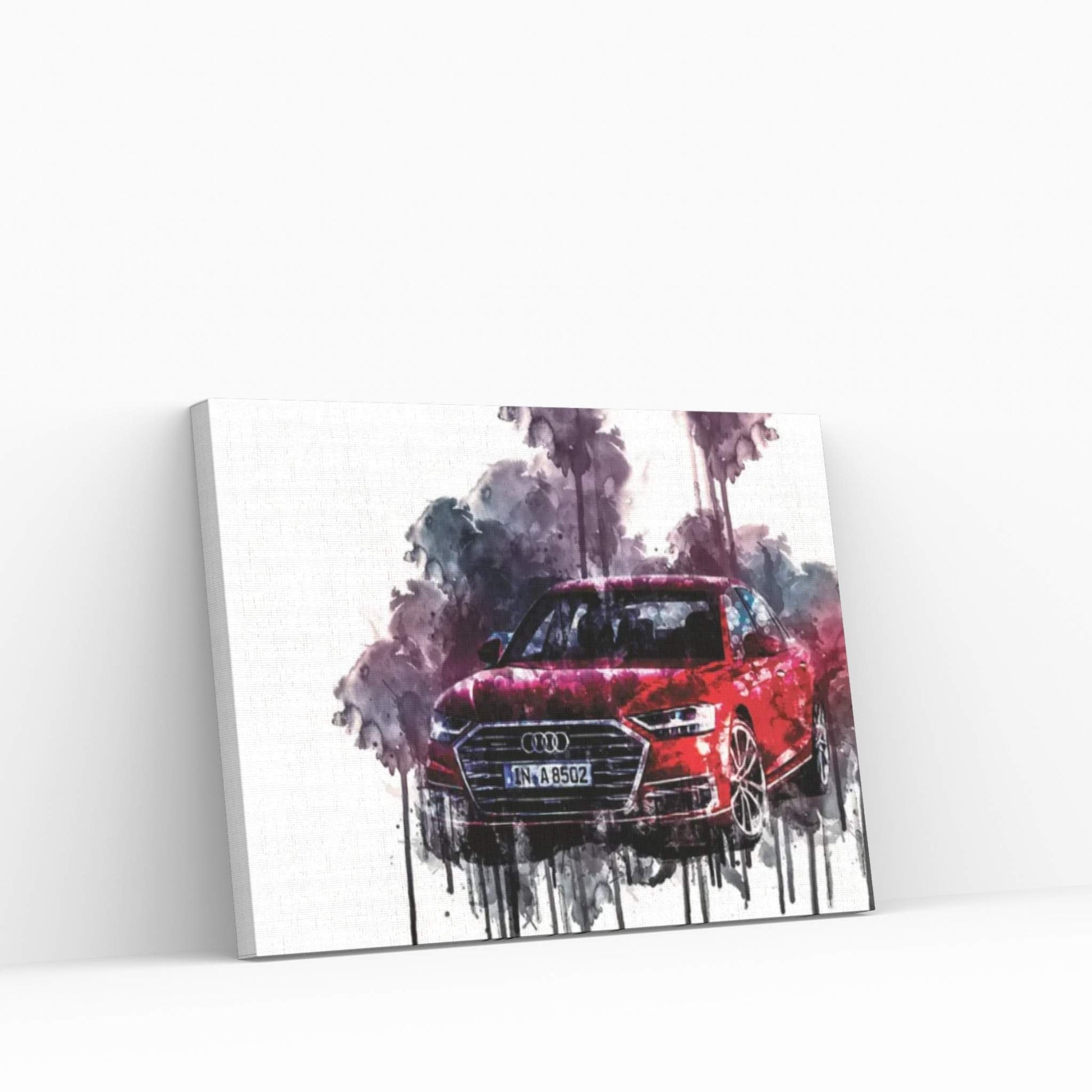 Car 2017 Audi A8 TDI Quattro Canvas Wall Art - Y Canvas