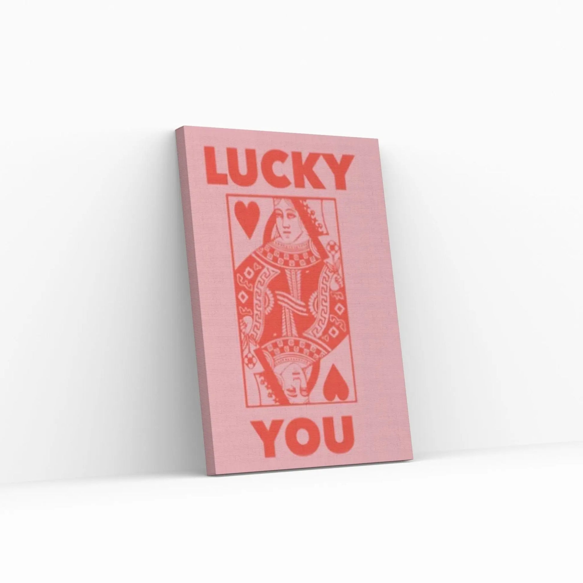 Trendy Retro wall art, Lucky You Canvas Wall Art Print, Trendy Wall Art - Y Canvas