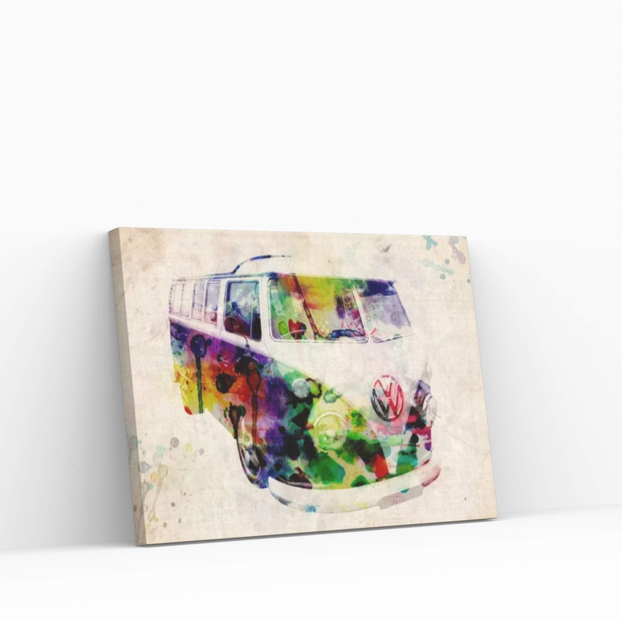 VW Camper Van (Urban) Canvas Wall Art - Y Canvas