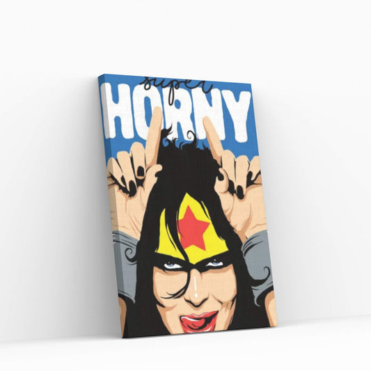 Super Horny Canvas Wall Art - Y Canvas