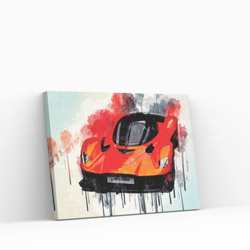 Aston Martin Valkyrie 2019 Exterior Orange Hypercar Canvas Wall Art - Y Canvas