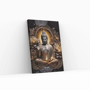 Buddha Buddhism Statue Canvas Wall Art Home Decor - Y Canvas