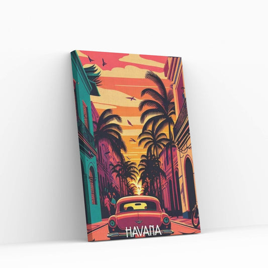 Havana City Canvas Wall Art - Y Canvas