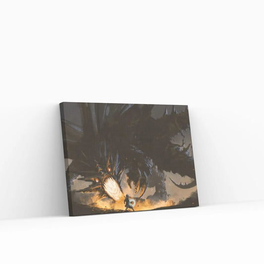 Dragon Warrior Print Canvas Wall Art Poster - Y Canvas