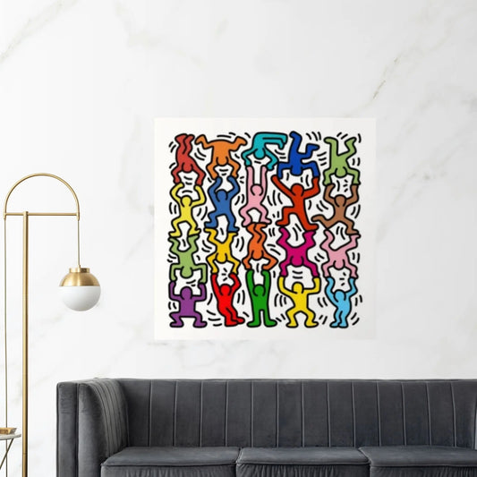 Keith Haring Artwork, Street Art Print, Keith Haring Painting - Y Canvas