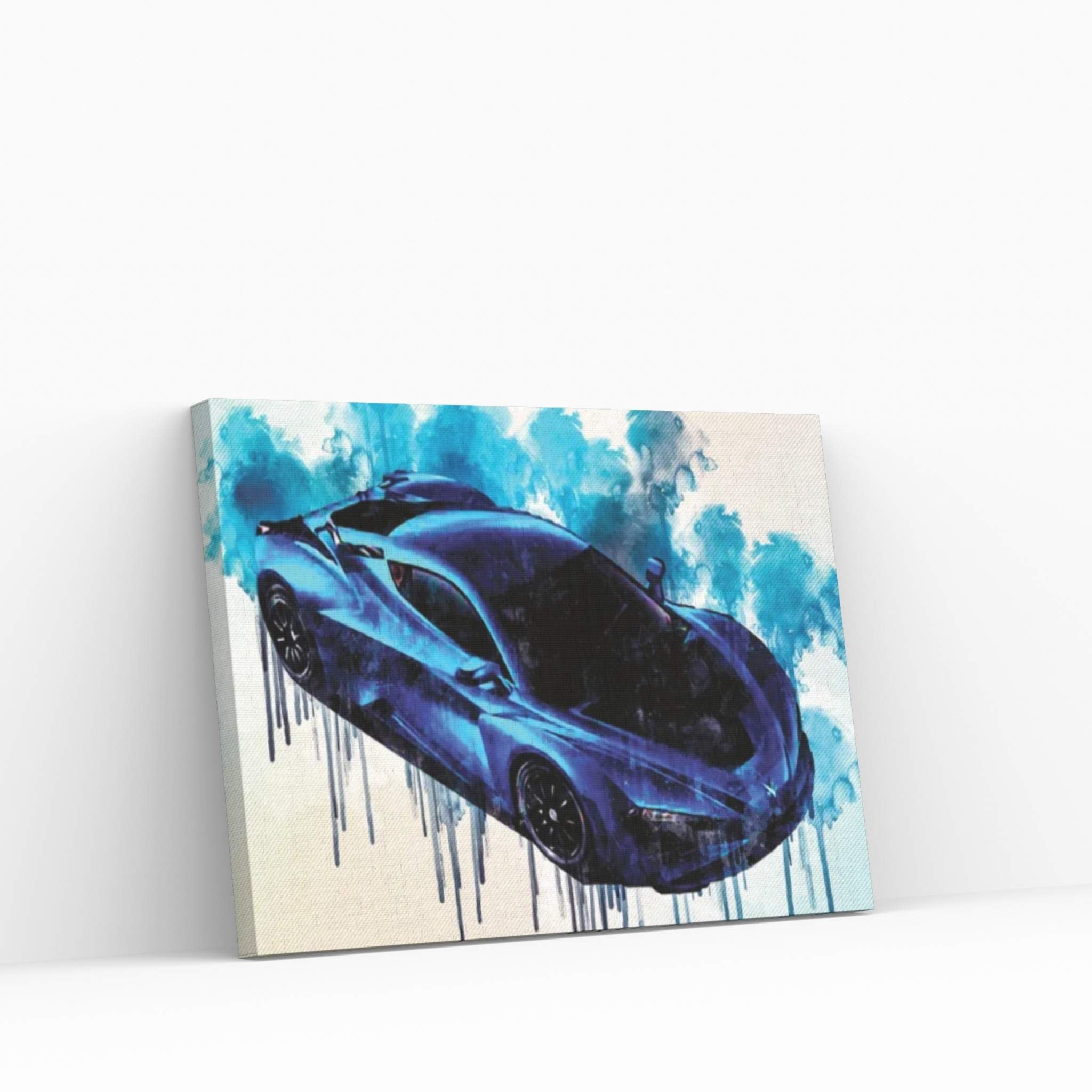 Arcfox-Gt Race Edition 2021 Hypercar Front View Blue Sports New Blue Supercar Canvas Wall Art - Y Canvas