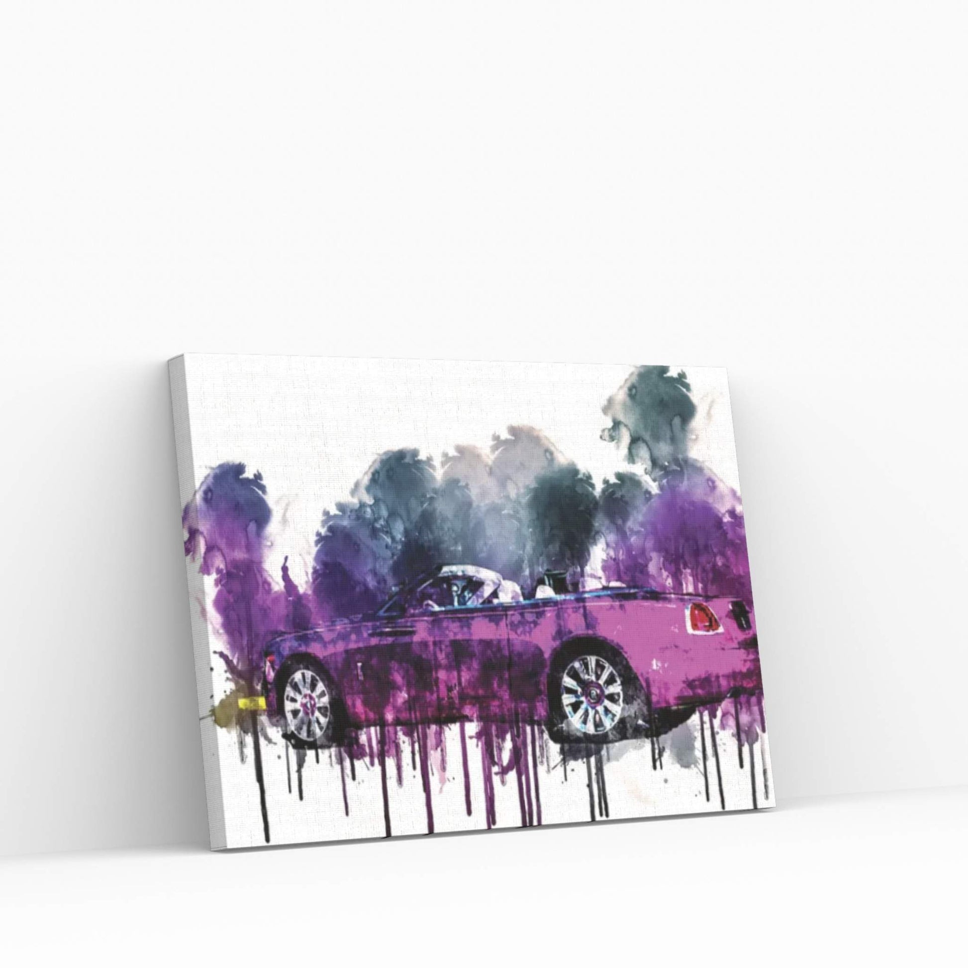 2017 Rolls Royce Dawn In Fuxia Canvas Wall Art - Y Canvas