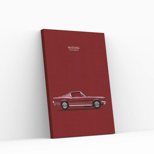 1965 Ford Mustang Fastback Canvas Wall Art - Y Canvas