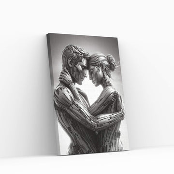 Metalic Love Couple Canvas Wall Art - Y Canvas