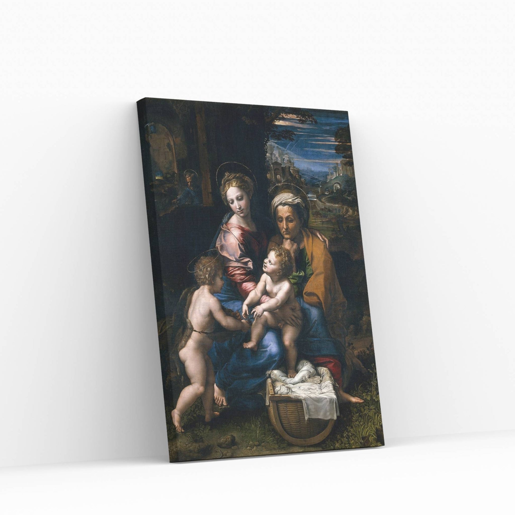 The Holy Family Canvas Wall Art - Y Canvas