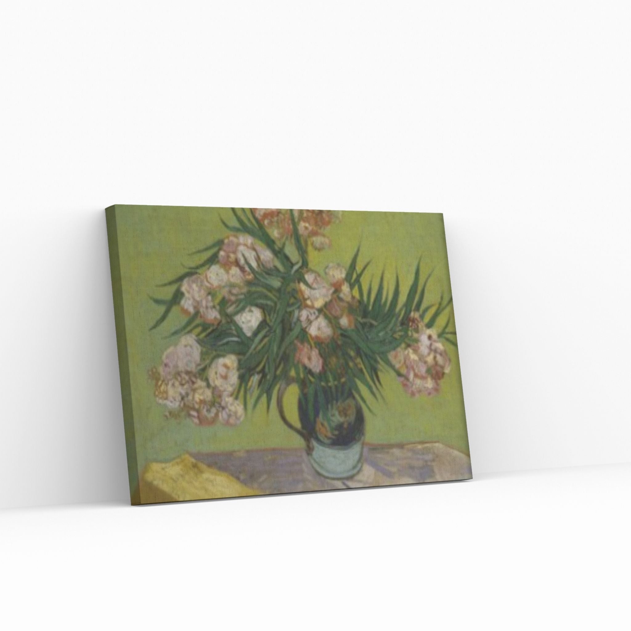 Vincent Van Gogh Canvas Wall Art Irises (1890) Posters, Oleanders print, Roses in a vase Poster - Y Canvas