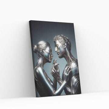 Metalic Love Couple Canvas Wall Art - Y Canvas