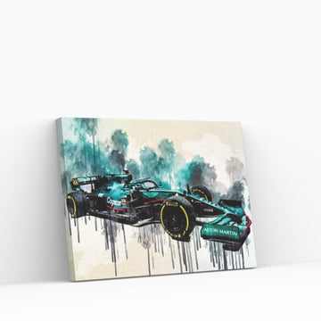 Aston Martin Amr21 2021 Front View Exterior Formula Canvas Wall Art - Y Canvas