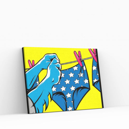 BatLaundry Canvas Wall Art - Y Canvas