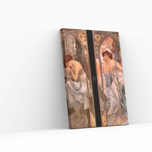 Evening Reverie by Alphonse Mucha Canvas Wall Art Design - Y Canvas