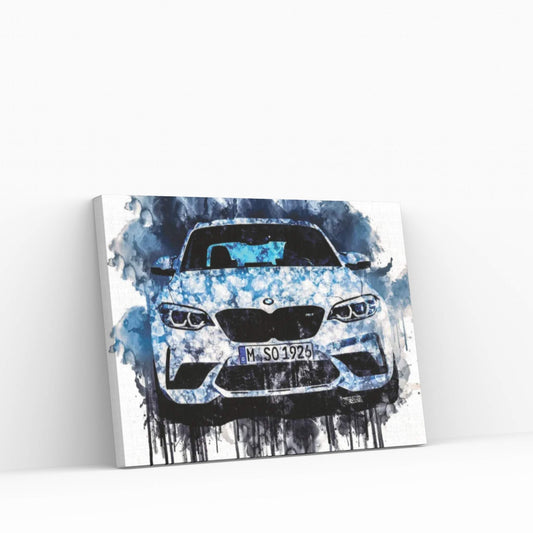 2018 BMW M2 Competition Canvas Wall Art - Y Canvas