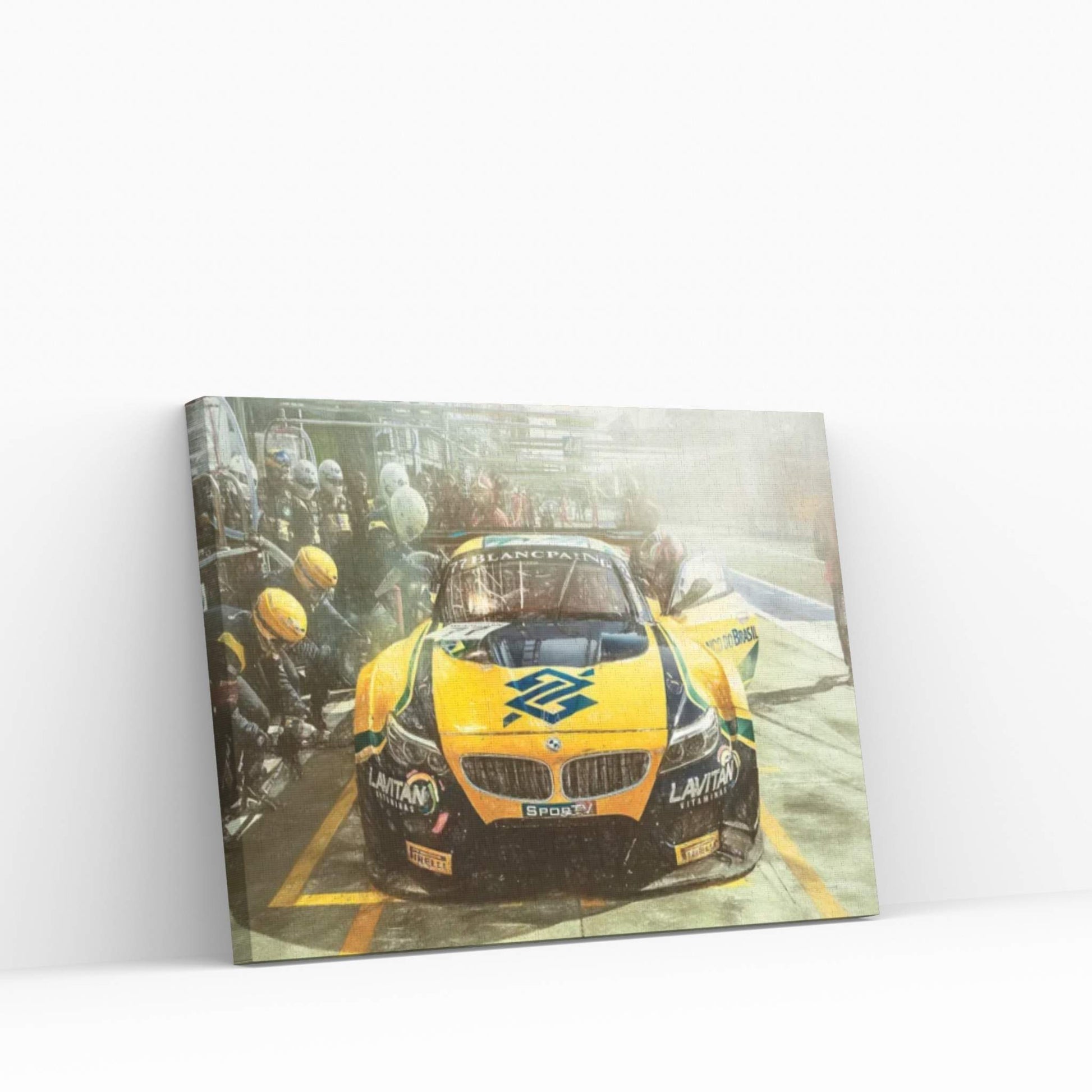 Watercolor Racing Car V-II Canvas Wall Art - Y Canvas