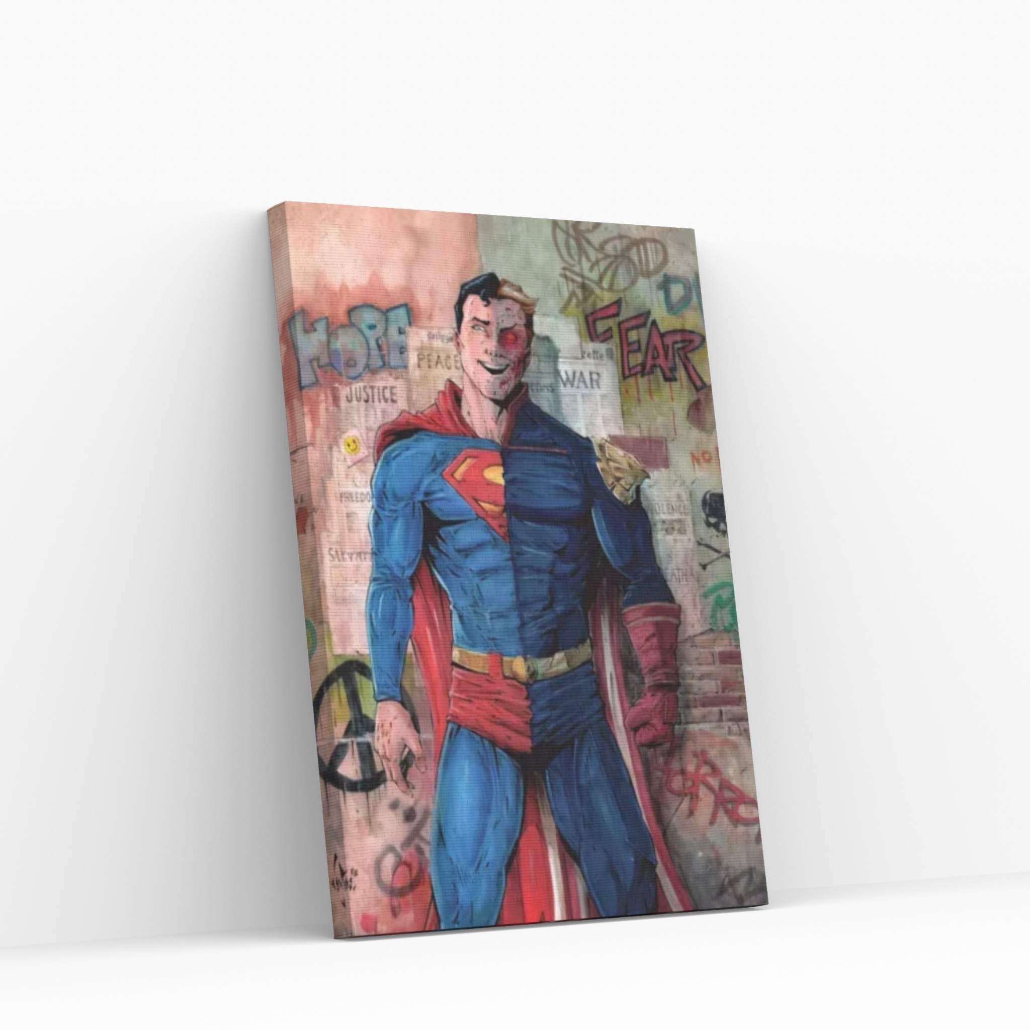 Superman Vs Homelander Canvas Wall Art - Y Canvas