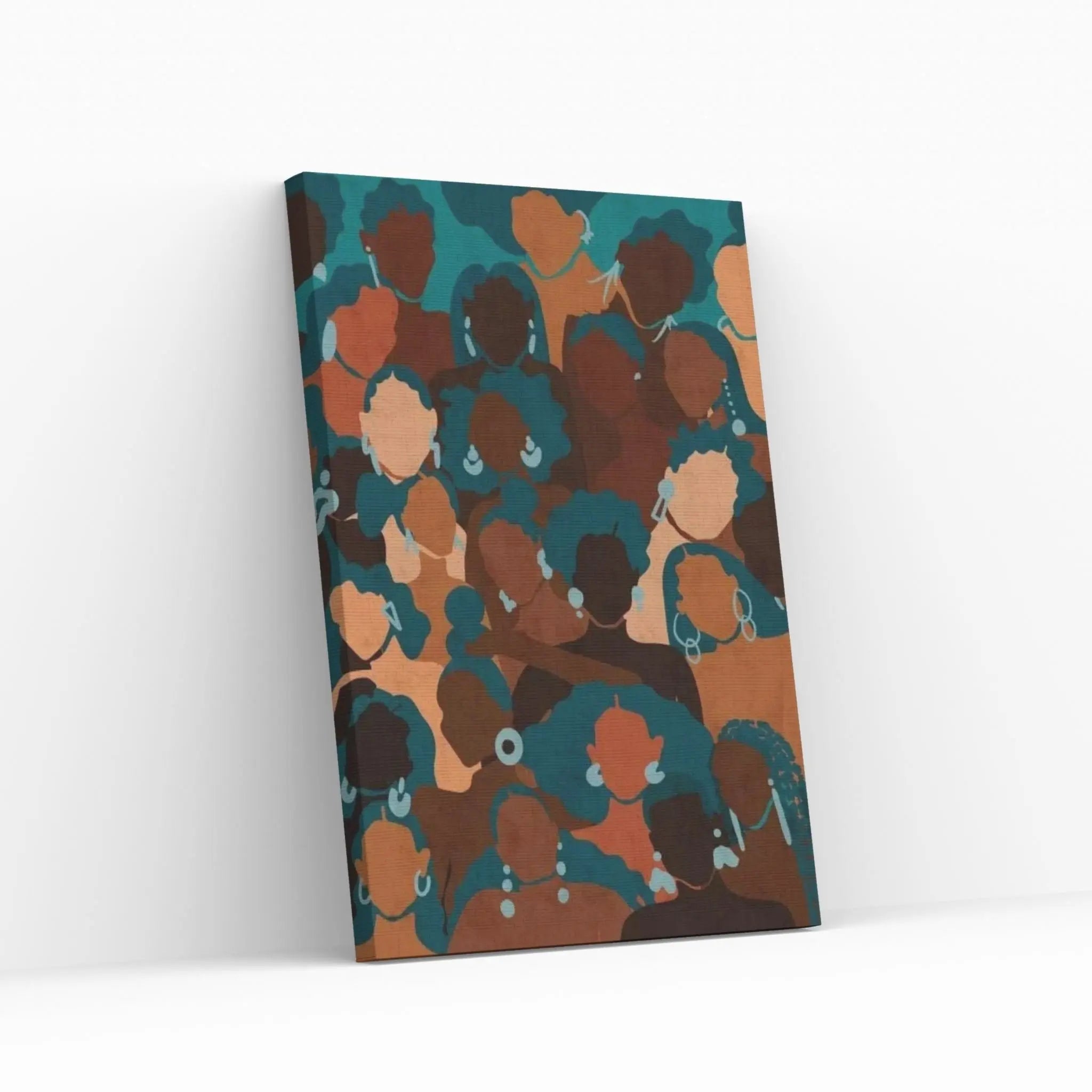 Aqua Womxn Canvas Wall Art - Y Canvas