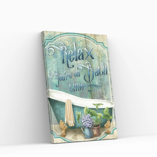 You're On Bath Time Canvas Wall Art - Y Canvas