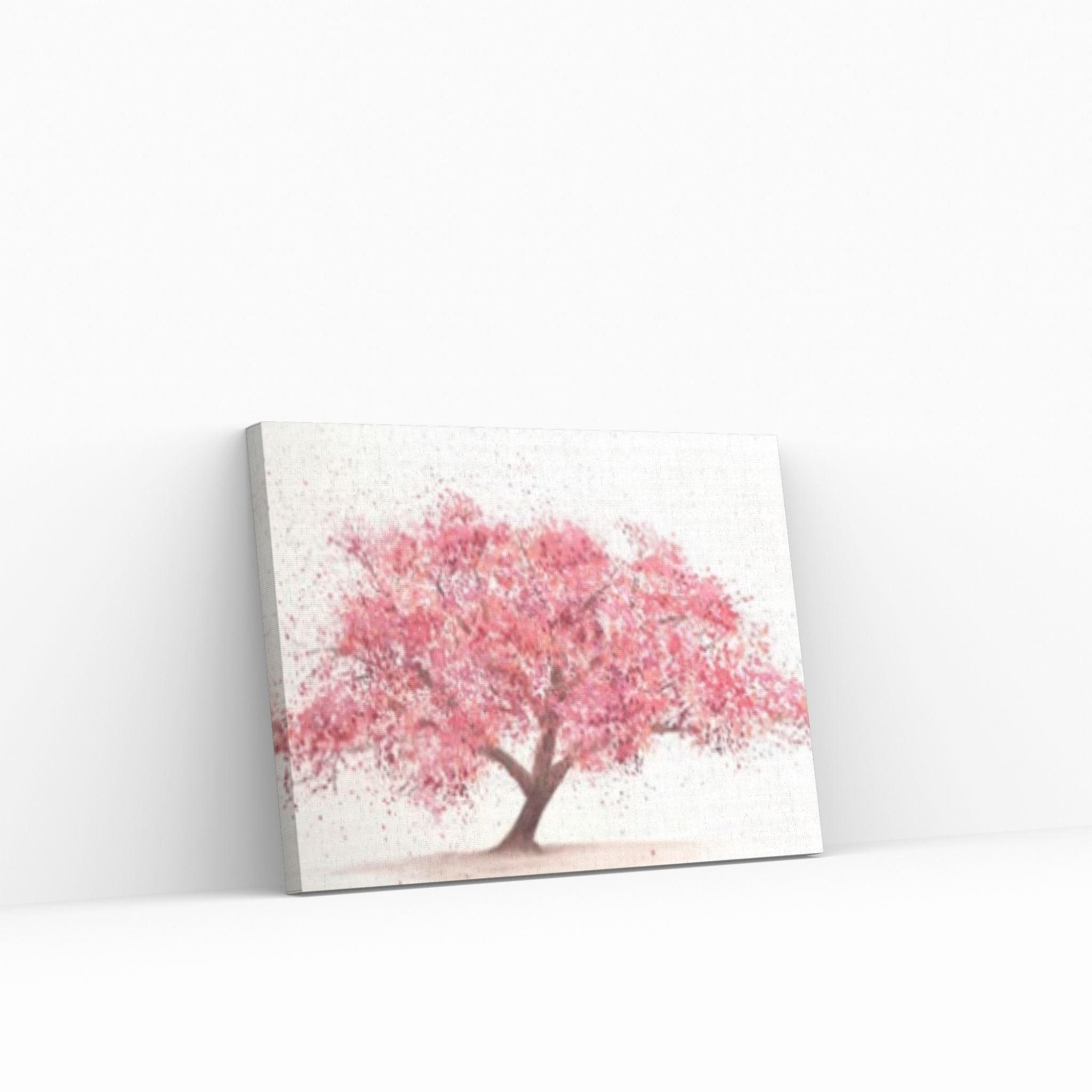 Cherry Tree Blossoms Painting Print on Canvas Wall Art Poster - Y Canvas