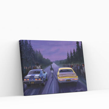 Back Road Races Canvas Wall Art - Y Canvas