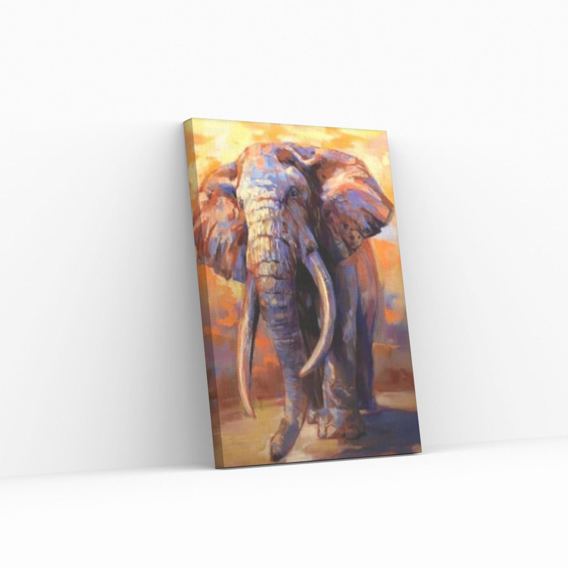 Abstract Animal Elephant Wall Art, Creative Animal Modeling Wall Art - Y Canvas