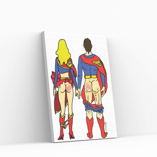 Hero Butt Lovers Are Super Canvas Wall Art - Y Canvas