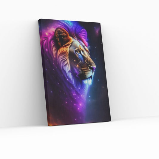 Animal Lion Canvas Wall Art, Creative Animal Modeling Wall Art - Y Canvas