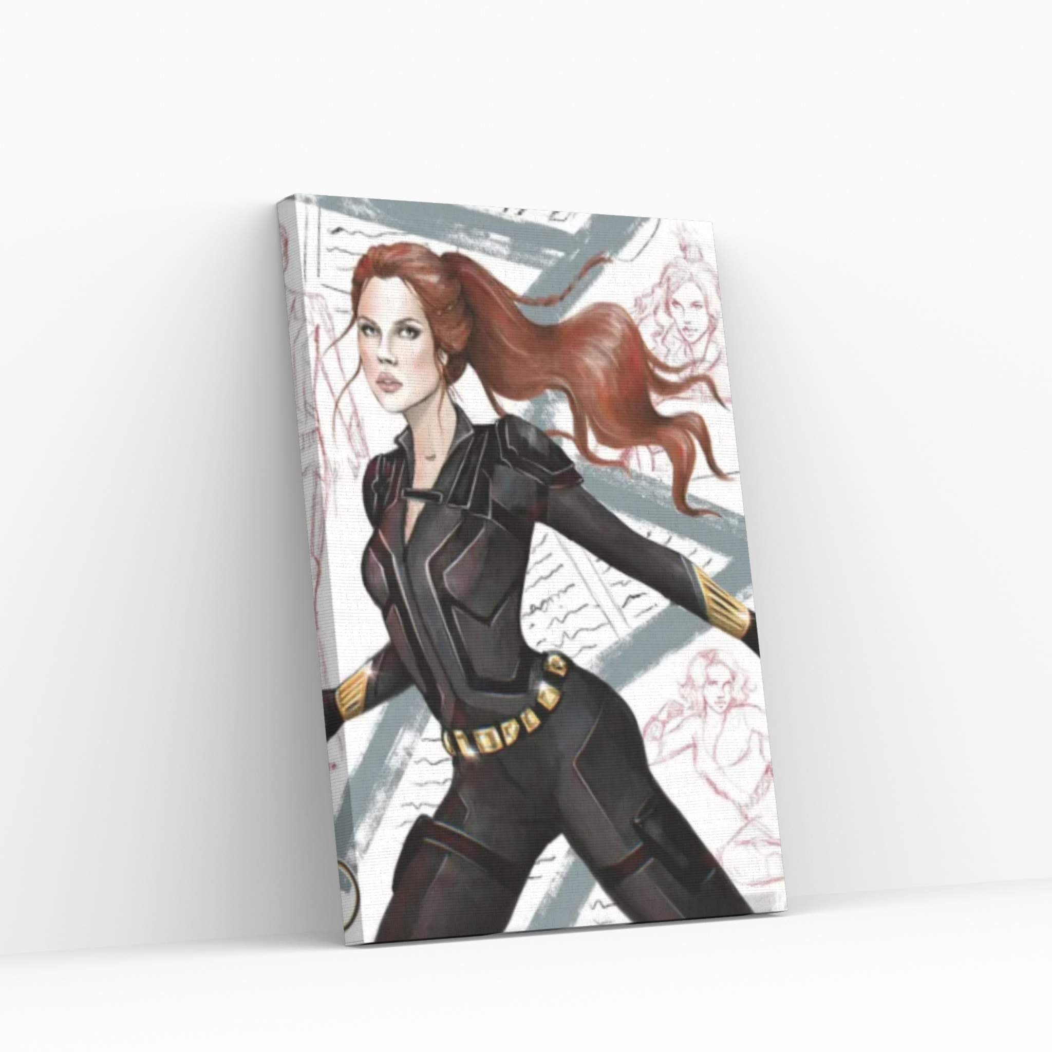 Black Widow Canvas Wall Art - Y Canvas