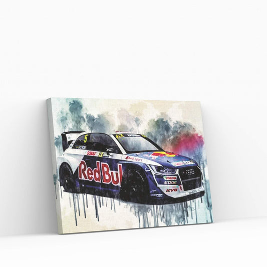 Audi S1 Eks Rx 2018 Quattro 2018 Fia World Rallycross Championship Racing Car Canvas Wall Art - Y Canvas