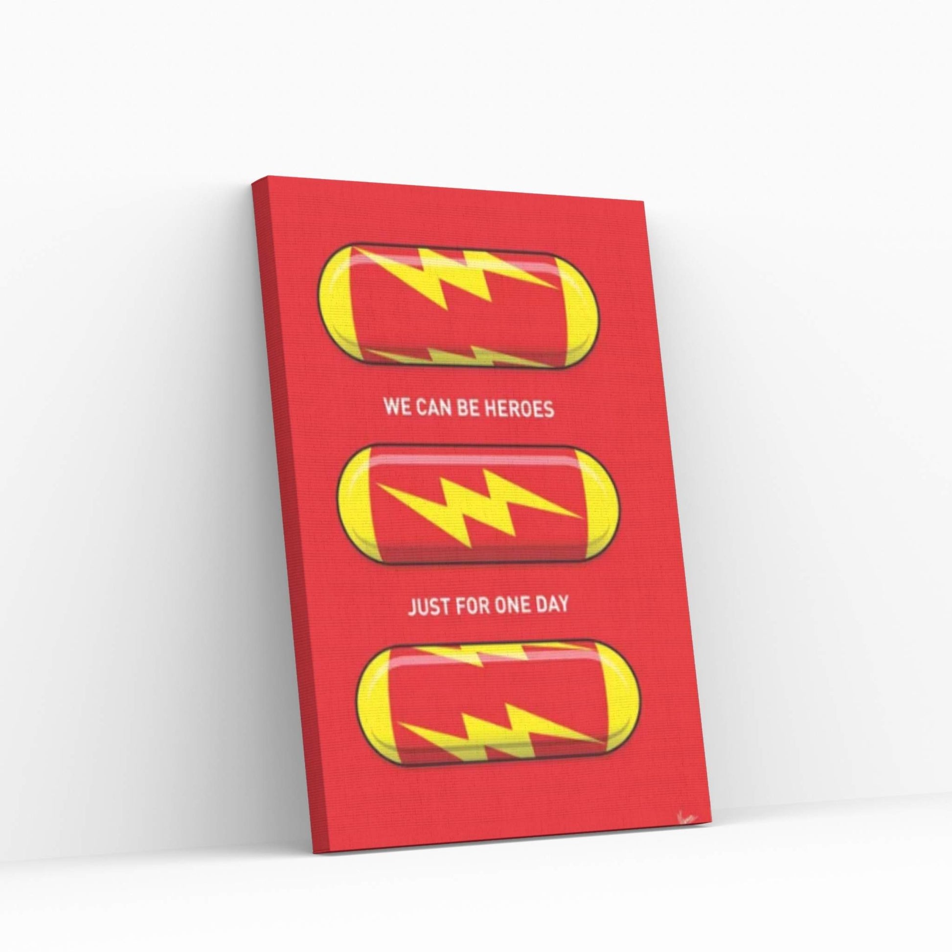 Superhero Pills The Flash Canvas Wall Art - Y Canvas