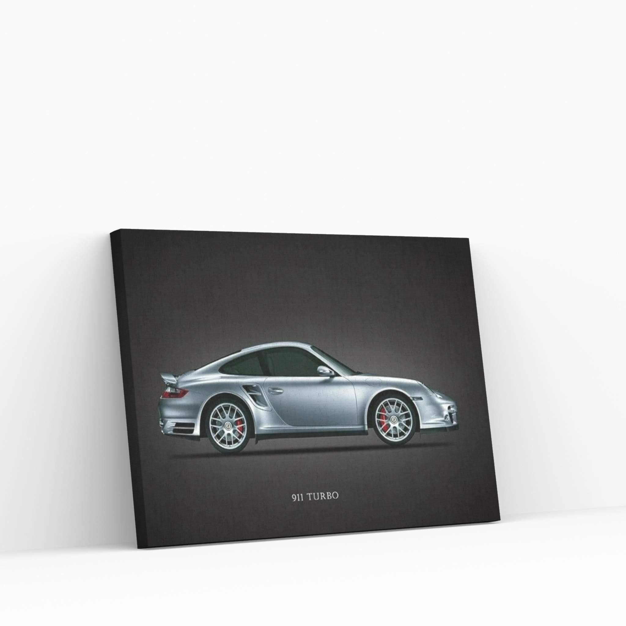 Porsche 911 Turbo Silver Canvas Wall Art - Y Canvas