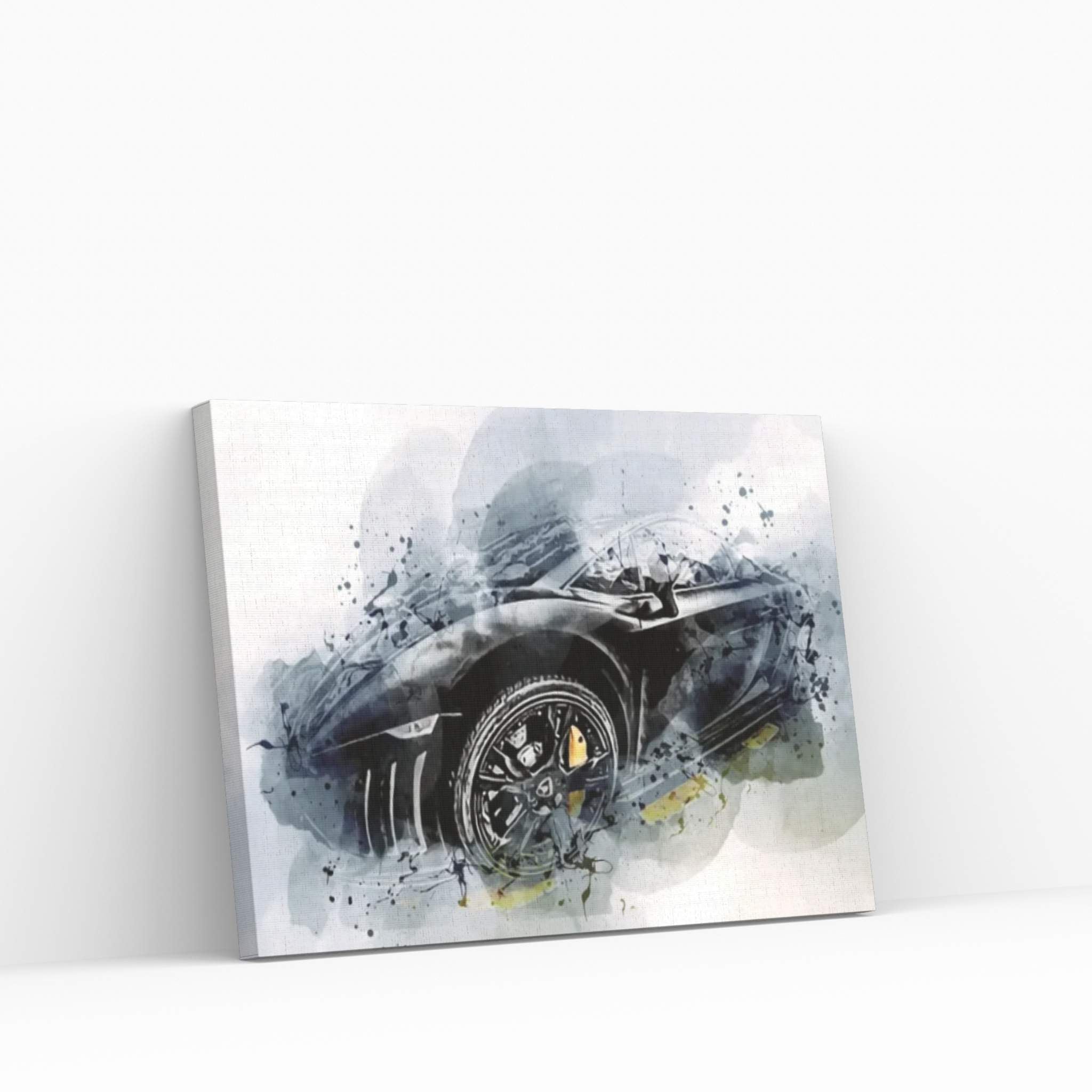 Lamborghini Gallardo Supercars Street Monochrome Canvas Wall Art - Y Canvas