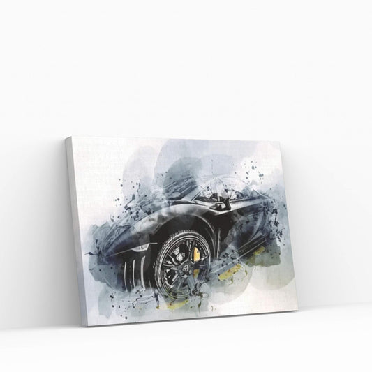 Lamborghini Gallardo Supercars Street Monochrome Canvas Wall Art - Y Canvas