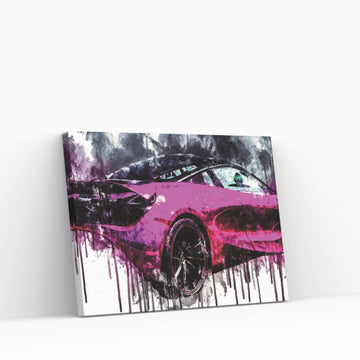 2017 McLaren MSO 720S Coupe Fux Fuchsia Vehicle CLXXIV Canvas Wall Art - Y Canvas